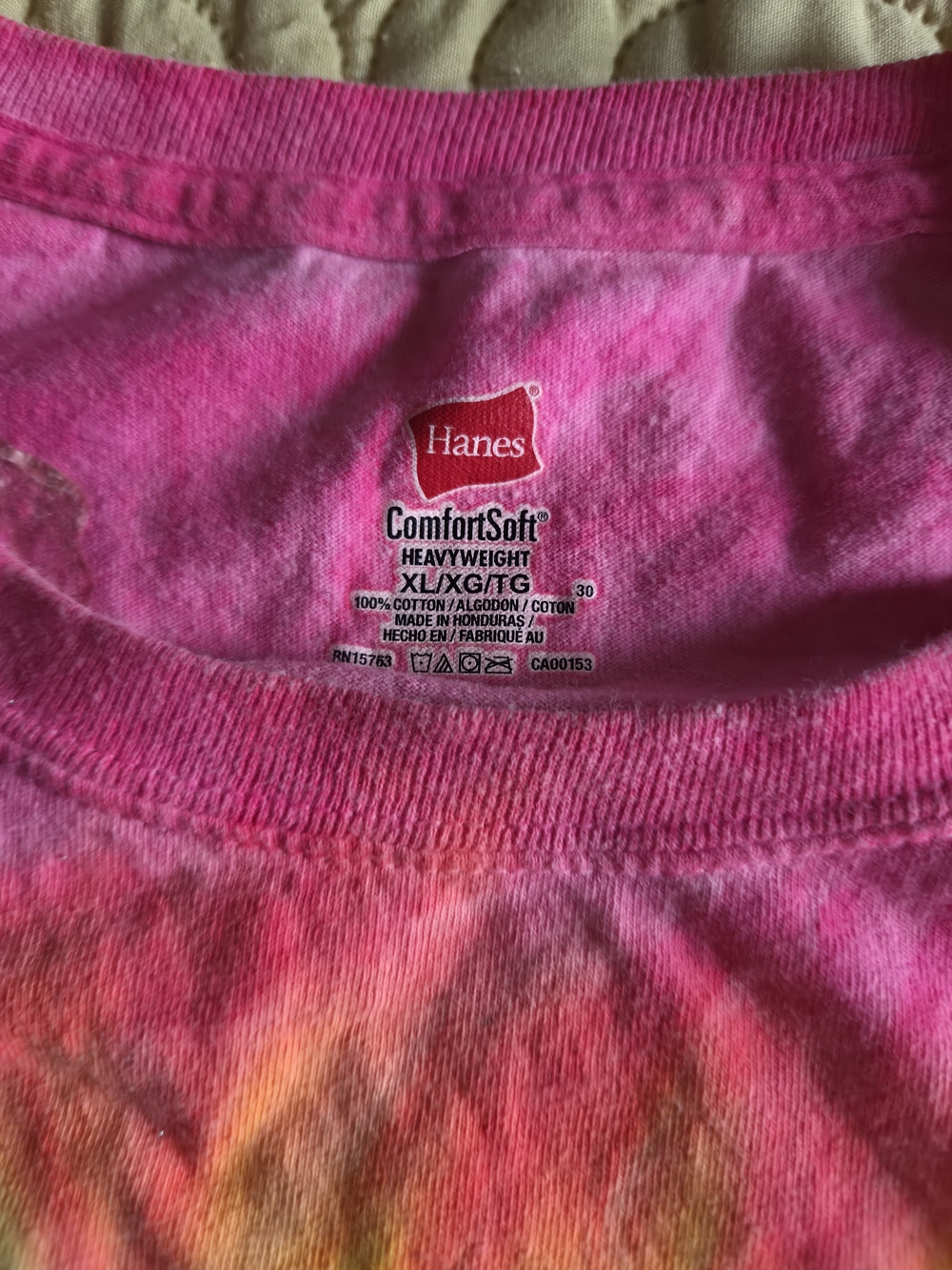Hanes Women's ComfortSoft Tie-Dye Crewneck Tee - Pink Multi